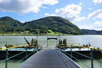 Donau Fluss in grein in österreich