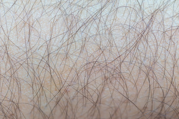 detail of human skin with hair, close-up