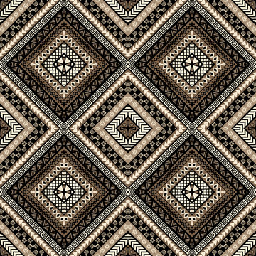 Ethnic rhomboid seamless pattern in african style