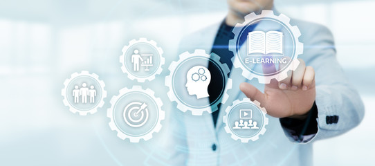E-learning Education Internet Technology Webinar Online Courses concept
