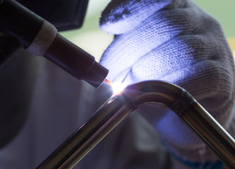 work with argon welding