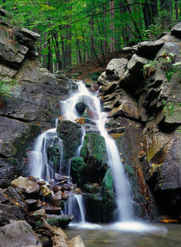 Biala Wiselka (source of Wisla river) near Wisla resort bellow Barania Gora hill, Beskid Slaski mountains. Poland