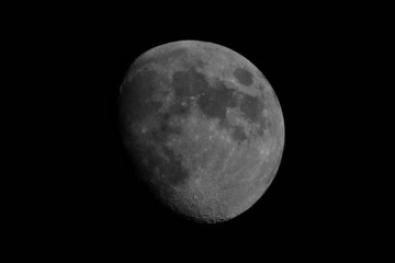 Obraz premium Moon near on the black background