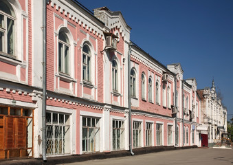 Soviet street in Biysk. Altai Krai. Western Siberia. Russia