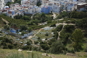 Obraz premium A magnificent view of Chefchaouen town in northern Morocco.
