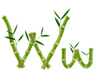 Bamboo letter W