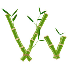 Bamboo letter V