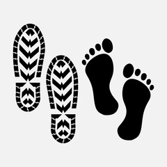 image trail shoe, footprint