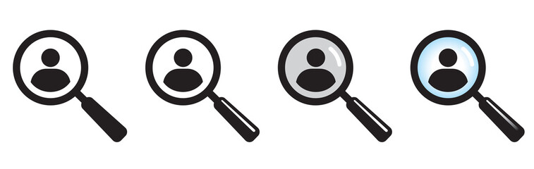 ICÔNE LOUPE POUR RECHERCHER DES PERSONNES