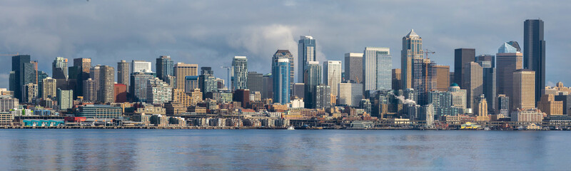 Fototapeta na wymiar Panoramic Image of the city of Seattle