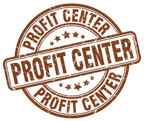profit center brown grunge stamp
