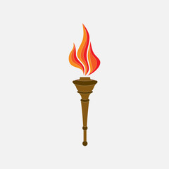 icon torch, burning flame, heat