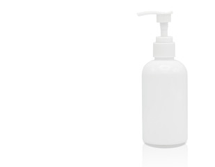 White skin cream jar isolated on white background with clipping path ,Copy space