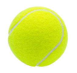 tennis ball isolated on white background with clipping path