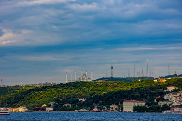 The view to the new and largest mosque in Turkey