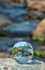 Mountain brook trough galss ball