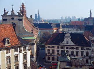 Wroclaw, Poland - September, 2004: view from Wroclaw University's Mathematicians Tower