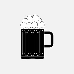 icon beer glass, the image of the ba