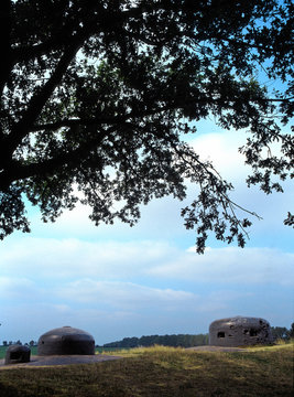 Bunker domes MRU, Pniewo. World War II fortifications. Poland