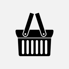 shopping basket, icon illustration