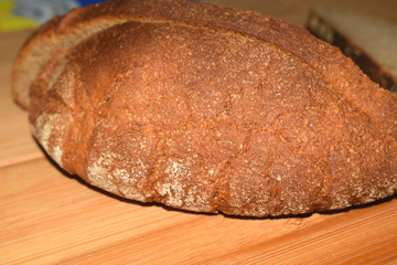 a chunk of rye bread