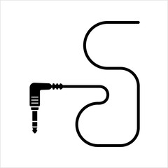 Audio Cable Icon, Plug Wire