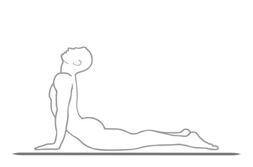 Man in yoga or pilates position.