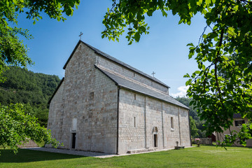 Fototapeta na wymiar Piva Monastery in Piva, Montenegro