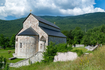 Fototapeta na wymiar Piva Monastery in Piva, Montenegro