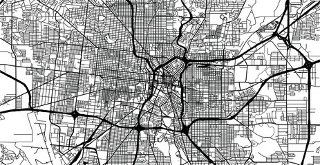 Urban vector city map of San Antonio, Texas, United States of America