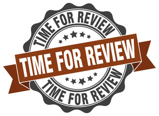 Obraz premium time for review stamp. sign. seal