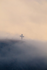 The Millenium Cross on a foggy day, Mostar - 243180579