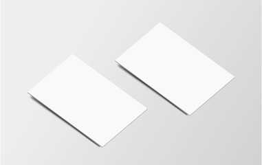 Vector branding illustration business card on grey background