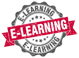 Obraz premium e-learning stamp. sign. seal
