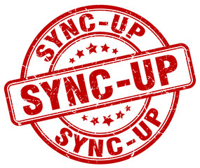 sync-up red grunge stamp