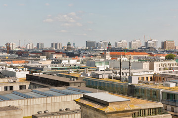 Berlin cityscape from Reichstag roof, Germany.