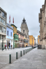 Fototapeta na wymiar Street scene in Lima, Peru