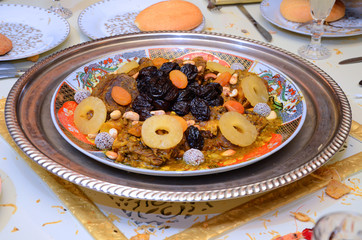 moroccan lamb tajine dish