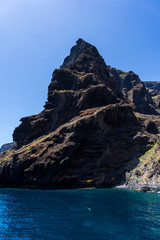 Fototapeta premium Vertical cliffs Acantilados de Los Gigantes (Cliffs of the Giants). View from Atlantic Ocean. Tenerife. Canary Islands. Spain.