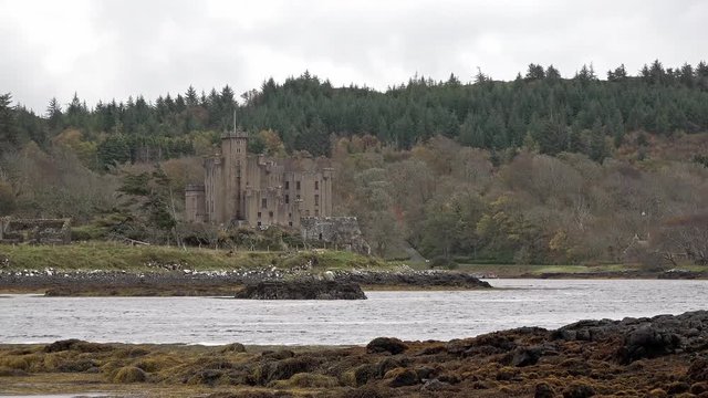 Dunvegan castle on the Isle of Skye - the seat of the MacLeod of MacLeod, Scotland, UK