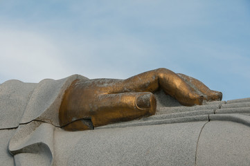 Statue in Budha Eden Park, in Portugal