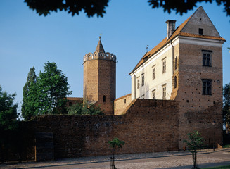 Leczyca, Poland - July, 2004: royal castle in Leczyca