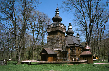 Naklejka premium Beskid Niski, Poland - May, 2006: Orthodox church in Hanczowa