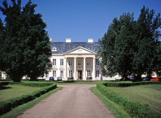 Walewice, Poland - July, 2004: palace and stud farm