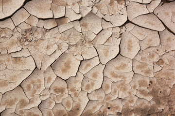 cracked light brown clay ground