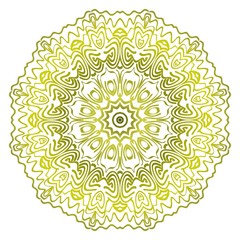 Fototapeta na wymiar Design with floral mandala ornament. Vector illustration. for coloring book, greeting card, invitation, tattoo. Anti-stress therapy pattern.