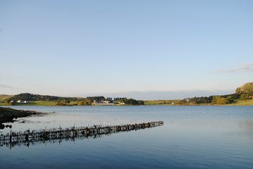 landscape with lake and clouds