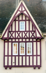 Old stone facades with windows