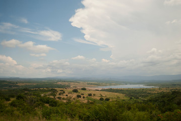 african landscape with clouds