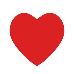 Playing card heart suit flat icon for apps and websites